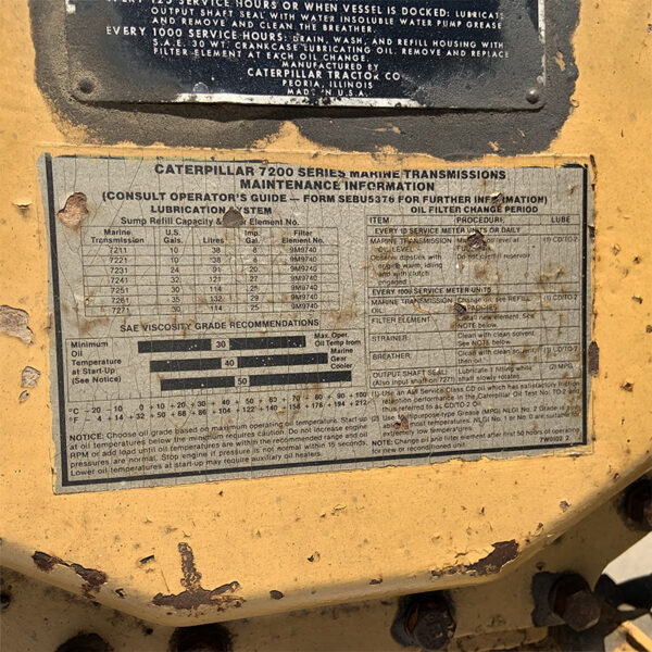 Cat 7231 Marine Gearbox