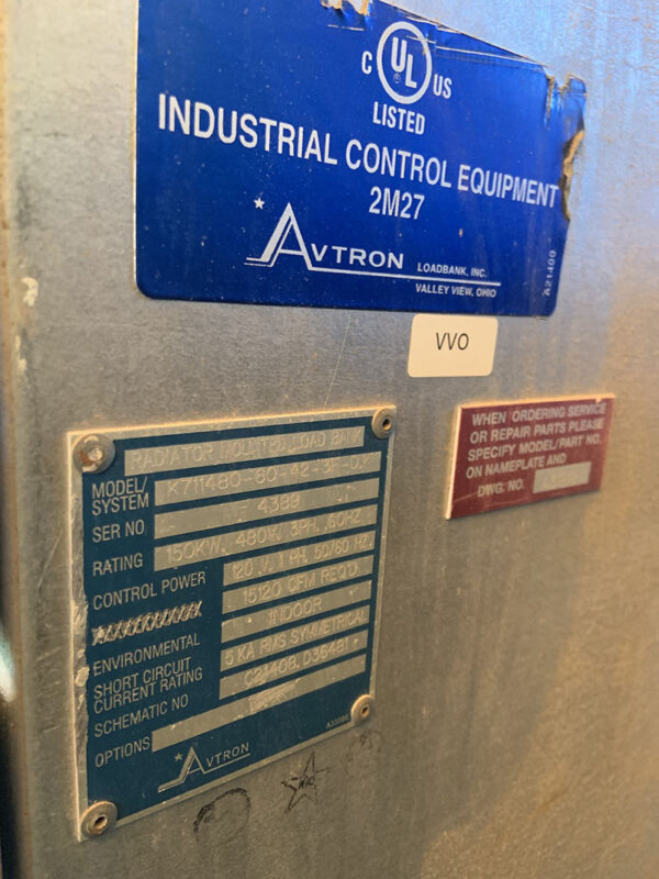 AVTRON LOAD BANK 150 KW